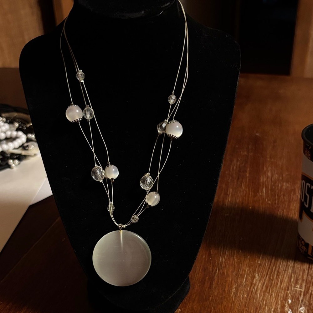 Multi strand beaded necklace